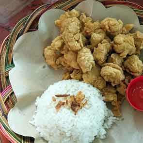 Nasi Ayam Popcorn