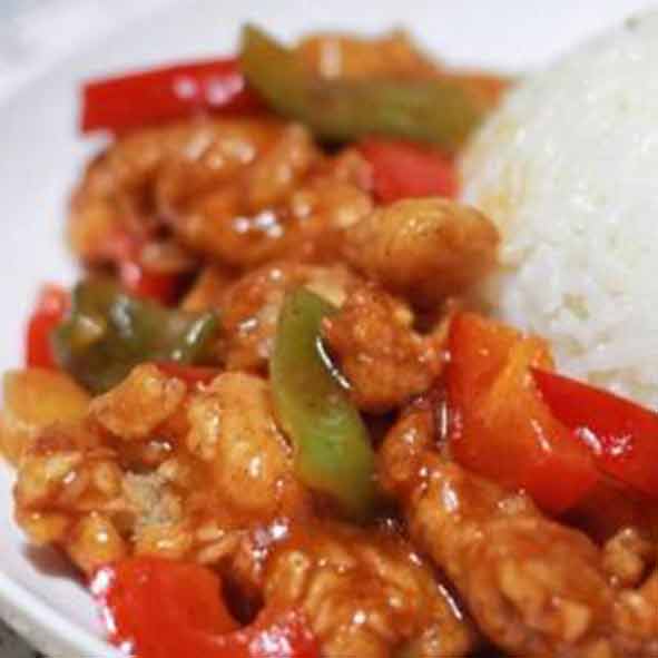 Nasi-Ayam-Saos-Asam-Manis