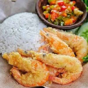 Nasi Udang Goreng Tepung